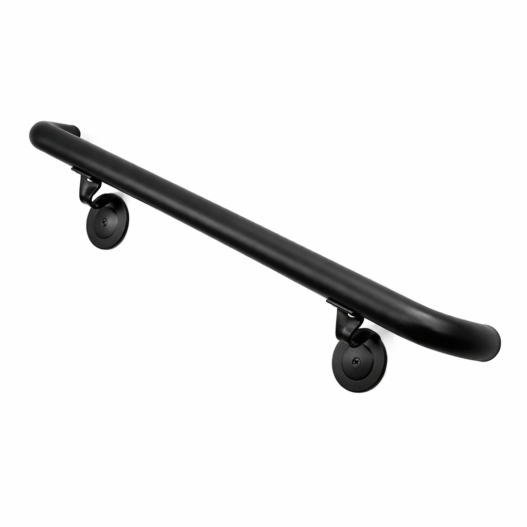 Steel Handrail – Wall Mounted – 1.5 Round – Wall Return