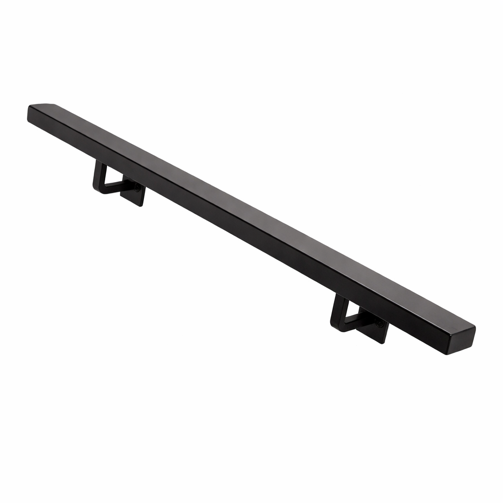 Steel Handrail – Wall Mounted – 2x1 – Square Straight