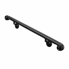 Wrought Iron Handrail – Wall Mounted – 2x1 – Square Volute Fist – Molded